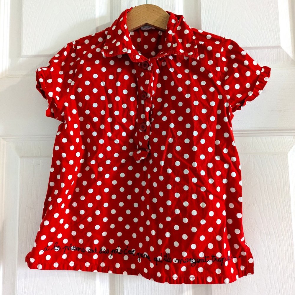 Petit Bateau polka dot shirt
